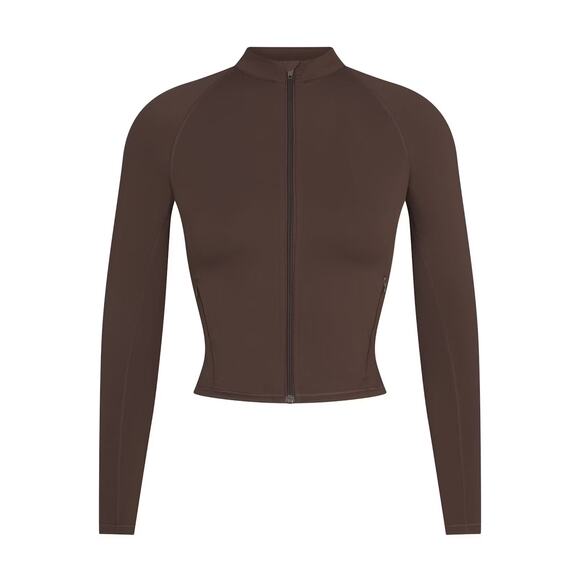 🤎 In Hand Nike X SKIMS Matte Mock Neck Full Zip Jacket Sepia Women XS - Picture 1 of 6